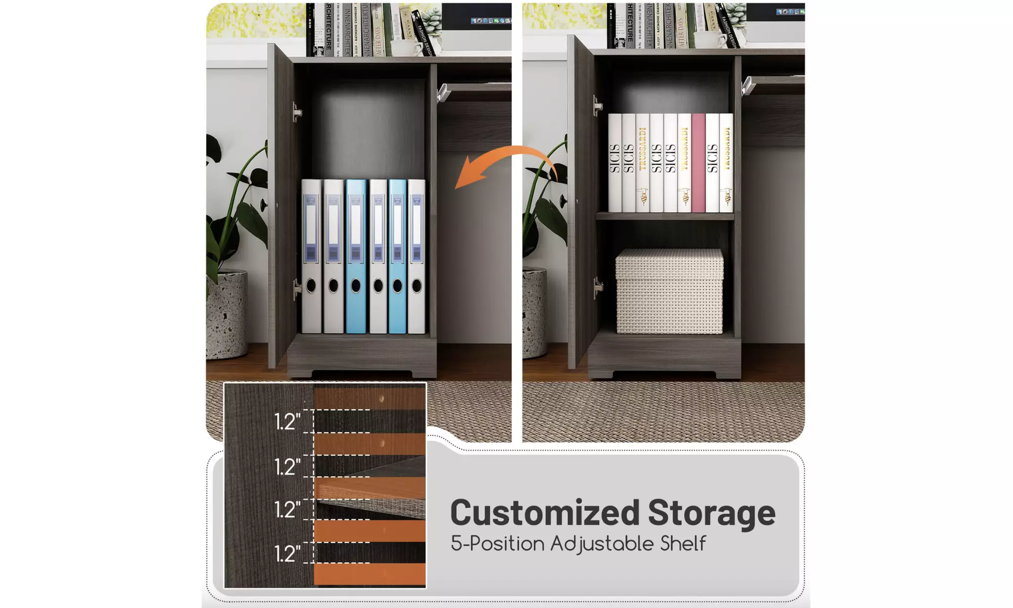 L-Shaped Corner Computer Desk with Drawers, Study Table with Storage