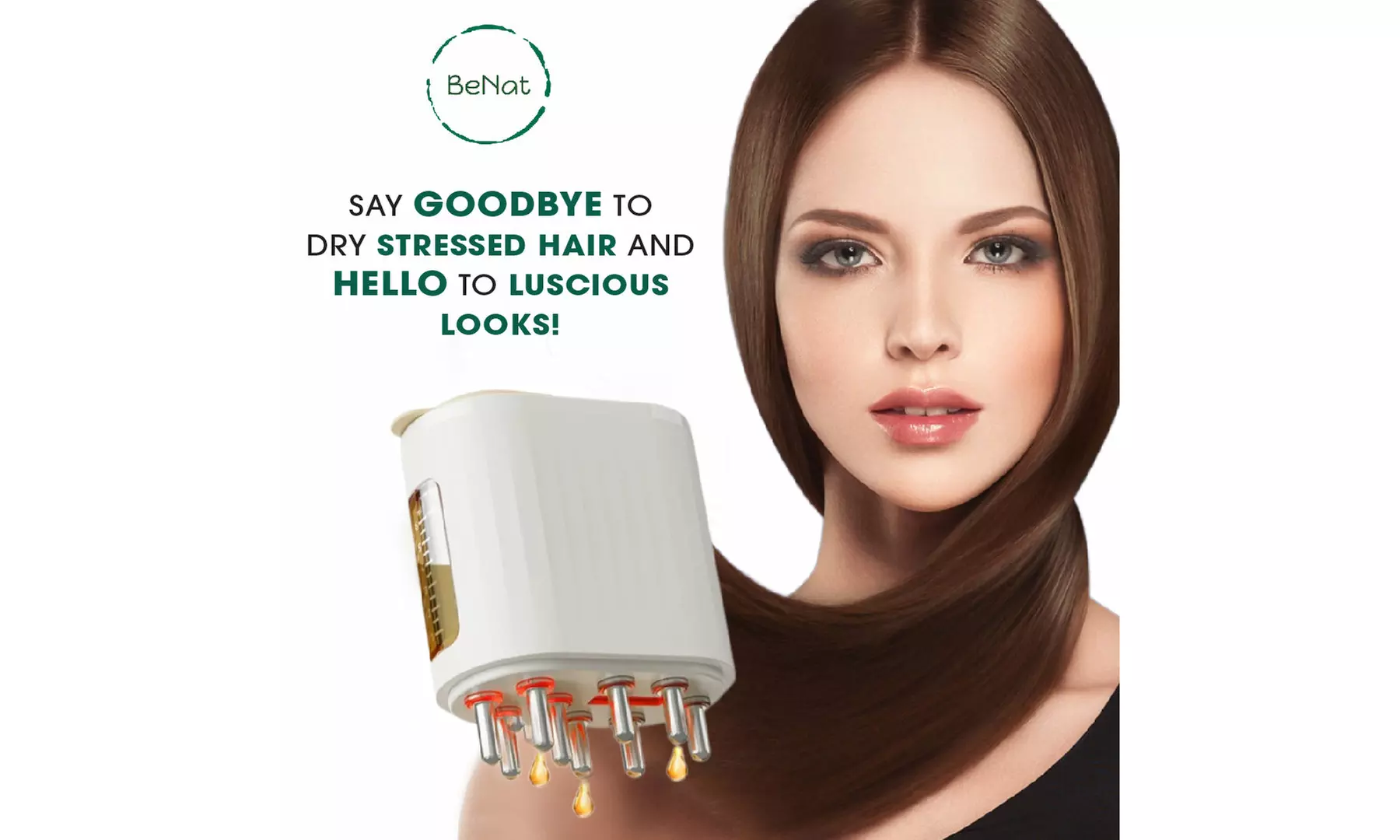 Electric Oil Applicator and Vibration Deep Scalp Massager - Promotes Hair Growth