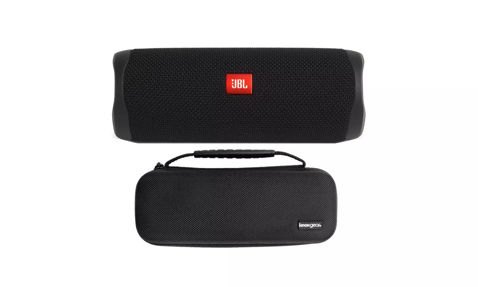 JBL Flip 5 Portable Waterproof Bluetooth Speaker (Midnight Black) Bundle w/ Case - Primary Image