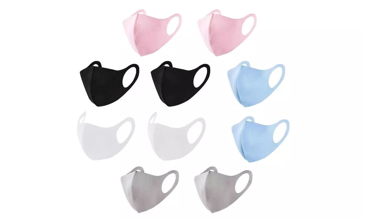 Reusable Non-Medical Face Masks - Assorted 10-Pack - Second Medium