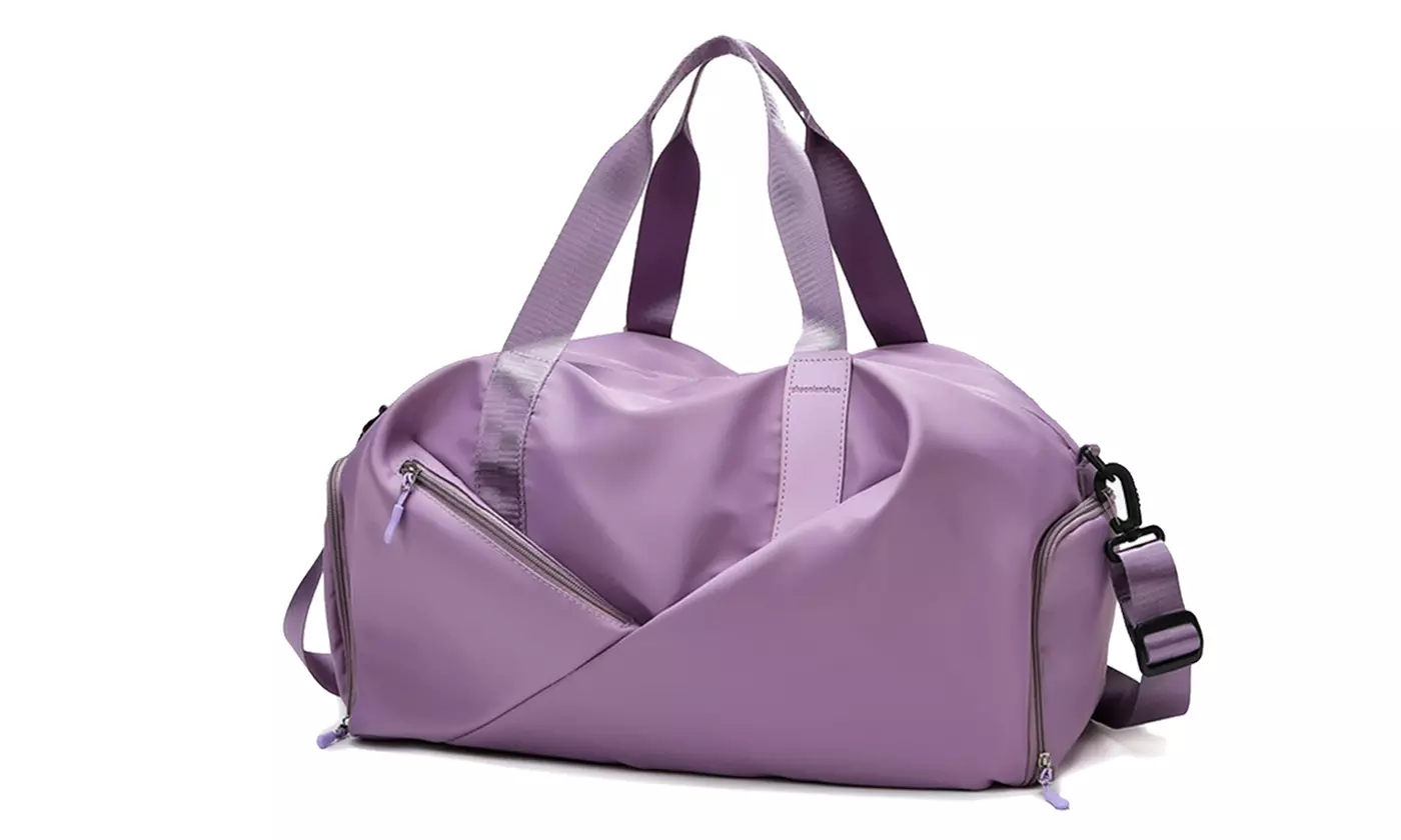 Large Sports Travel Duffel Bag Weekender Overnight Bag with Wet Pocket Gym Tote