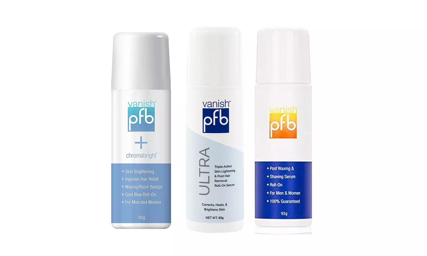 PFB Vanish After Shave Roll Ons 93g / 3.3 oz (Multiple Options) - Primary Image