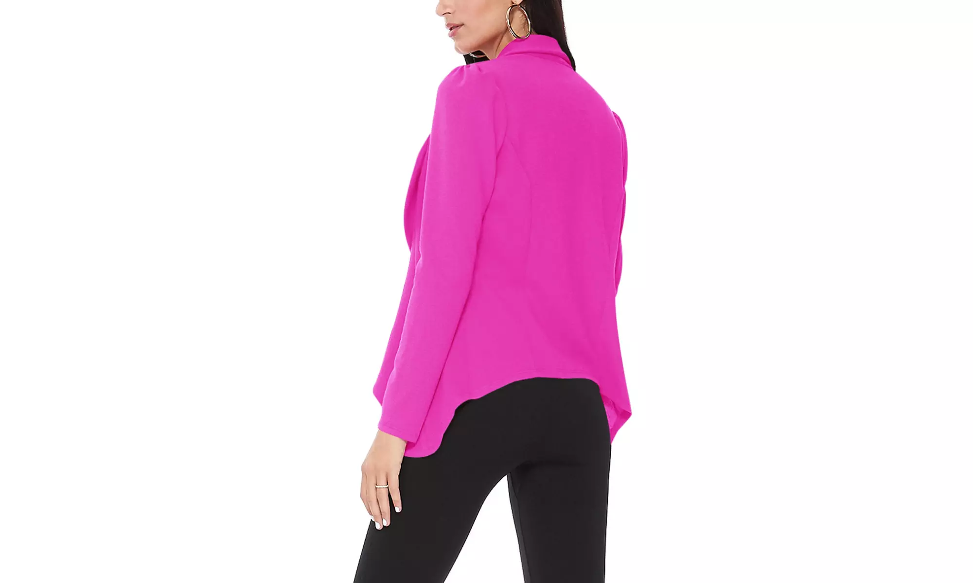 Casual Long Sleeves Open Front Office Wear Solid Blazer Jacket S-3XL