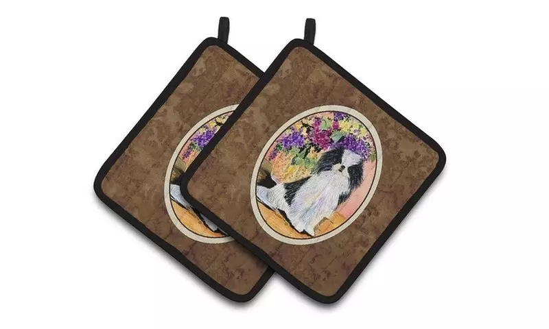Carolines Treasures SS8299PTHD Japanese Chin Pair of Pot Holders 7.5 x 3 x 7.5 - Primary Image