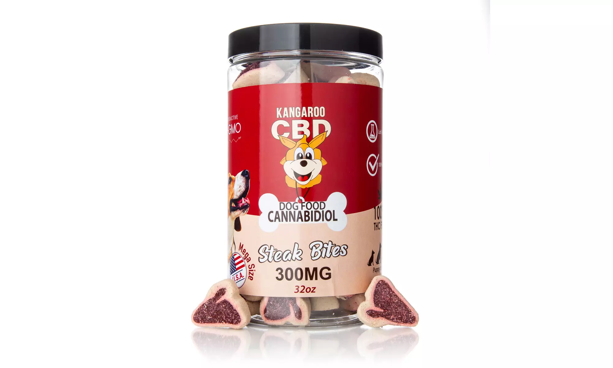 Mega Size 100% Organic CBD Infused Dog Treats (150MG - 600MG) from Kangaroo CBD