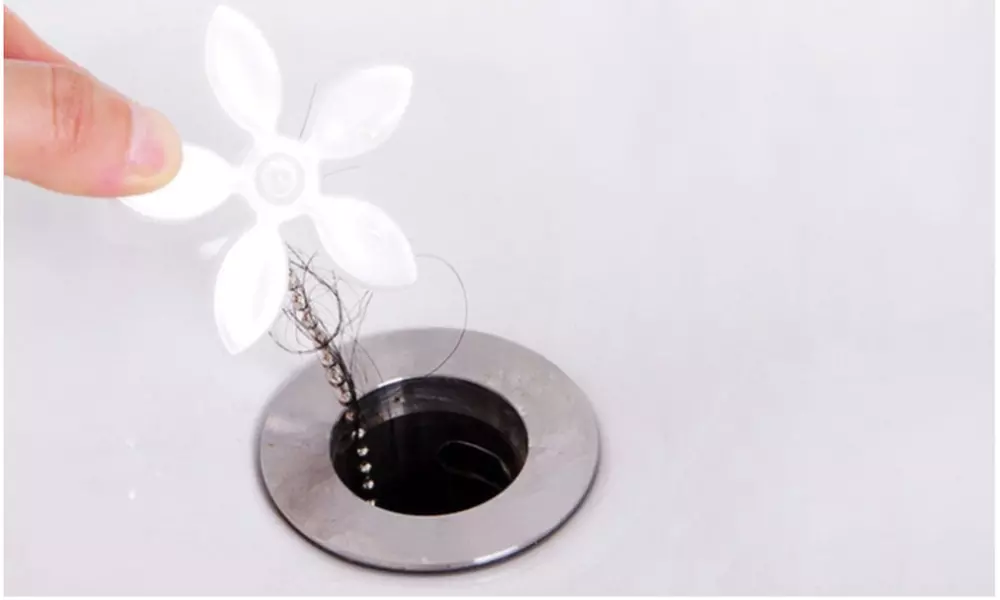 Flower Shower Drain Hair Catcher And Remover Declogger Tool (10-Pack) - Primary Image