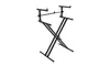 X Style Dual Keyboard Stand Electronic Piano Double 2-Tier Adjustable