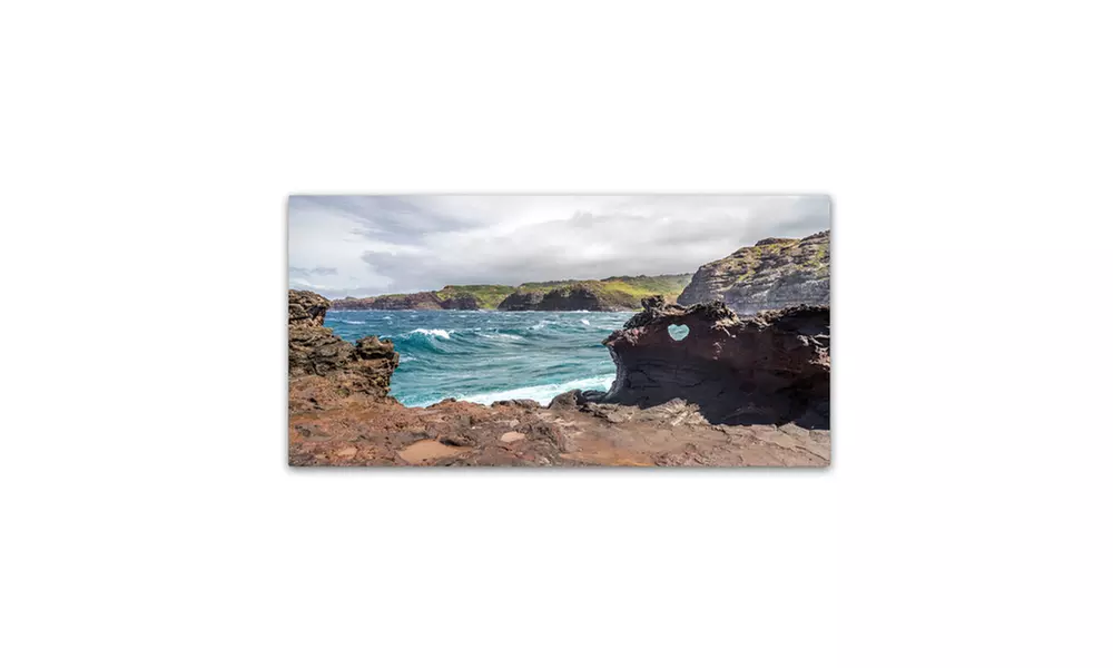 Pierre Leclerc 'Heart Shaped Hole in Lava' Canvas Art - Second Medium
