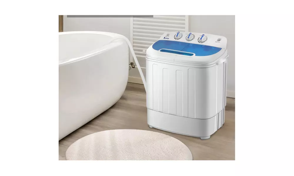 Compact Twin Tub with Built-in Drain Pump Semi-automatic Washing Machine - Second Medium