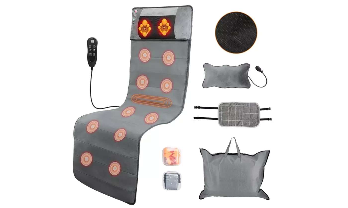 iMounTEK Full Body Electric Massage Mat with Heat Vibration Massage Pad Cushion