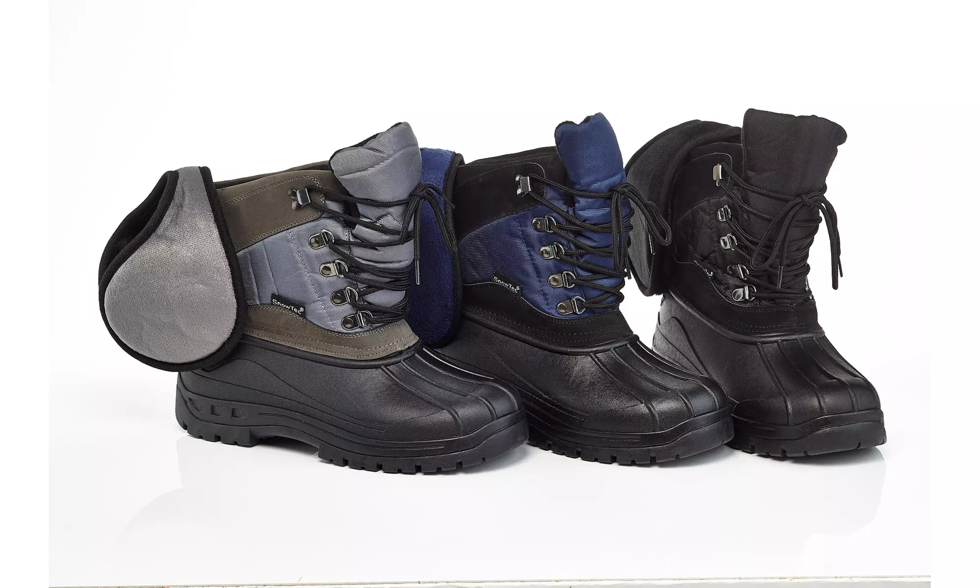 Snow Tec Men's Carson Lace up waterproof Snow Boots with Free Ear Muffs - Primary Image