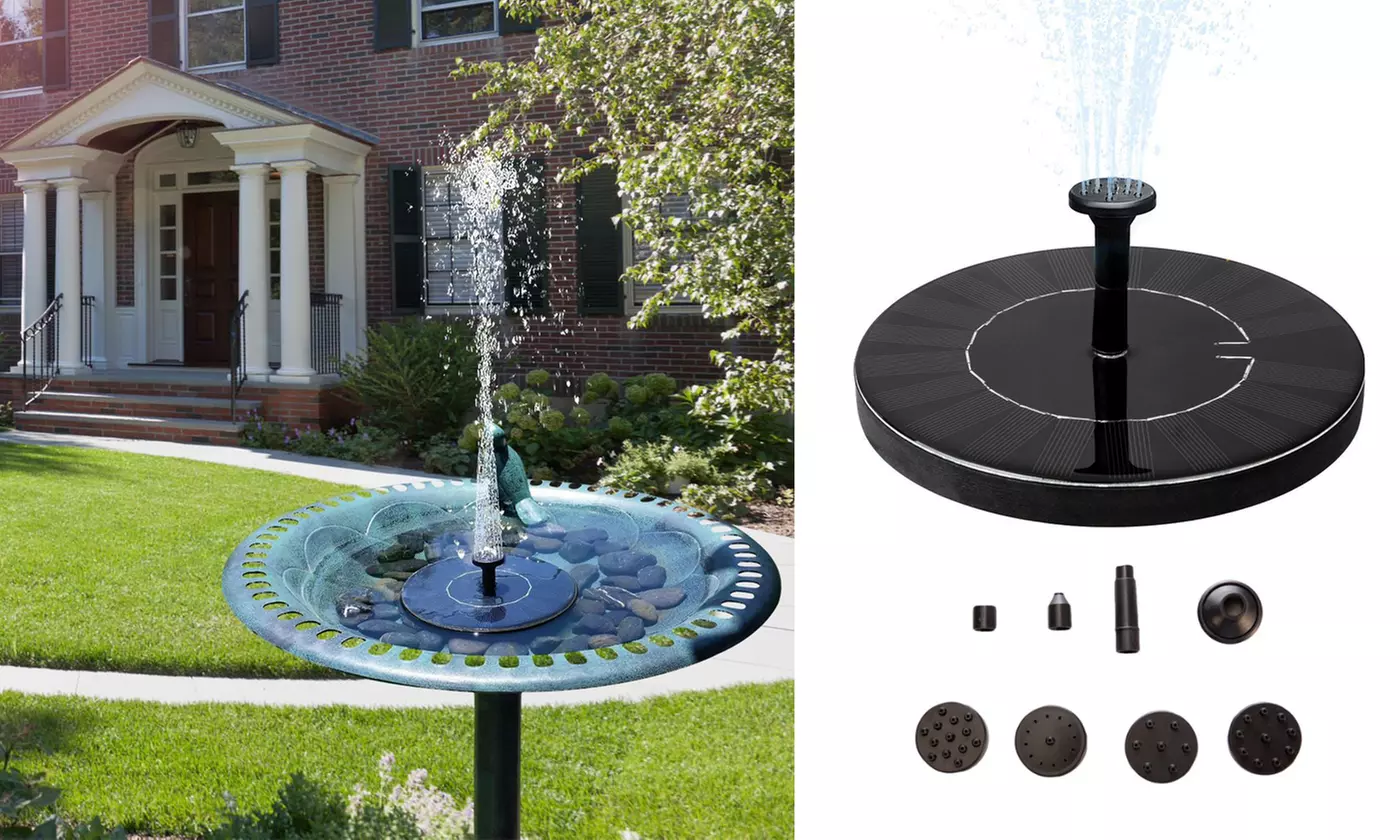 1.5W Solar Power Water Fountain Pump for Bird Bath Pond Fish Tank Garden - Primary Image