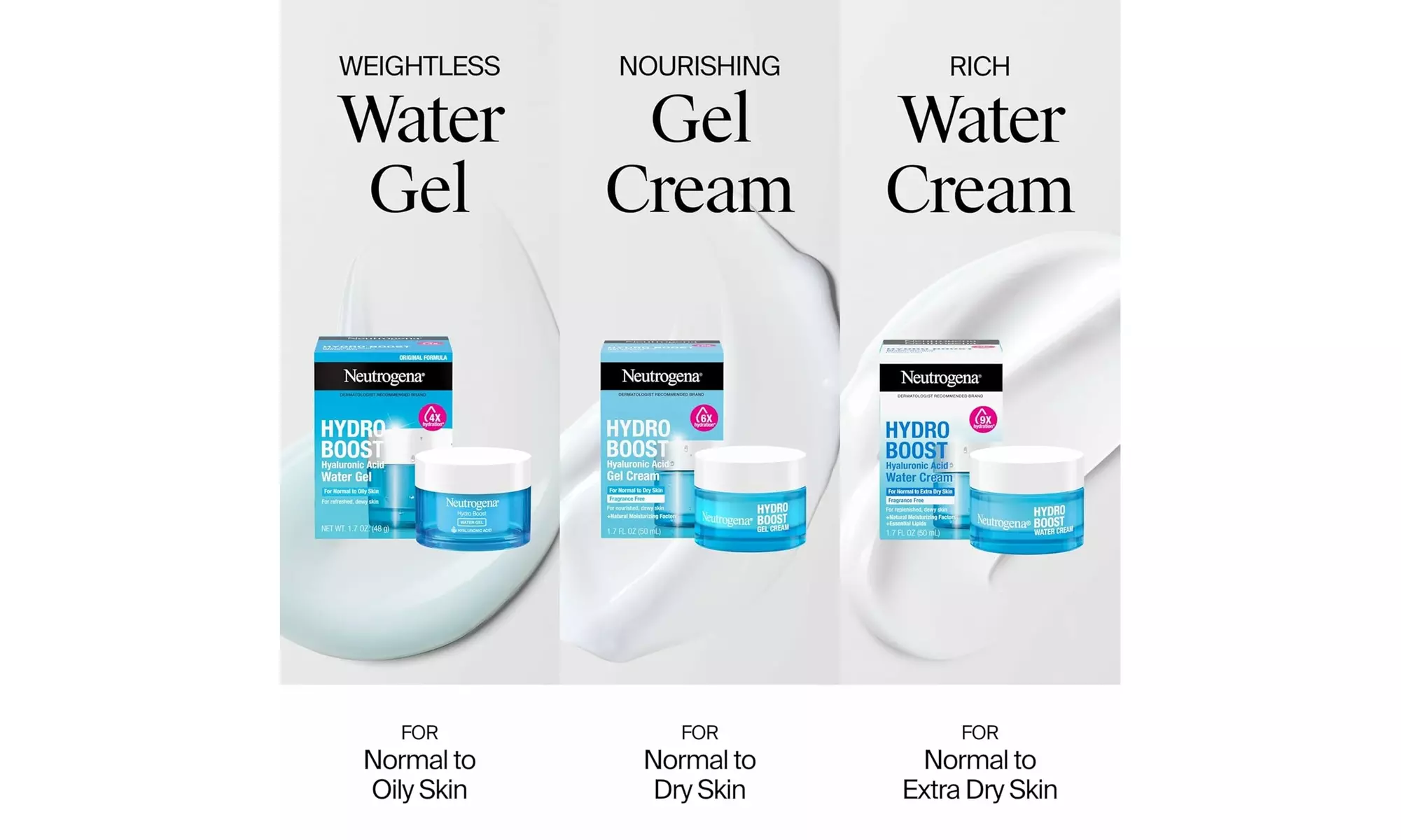 2-Pack Neutrogena Hydro Boost Water Gel with Hyaluronic Acid 1.7 Fl. Oz.