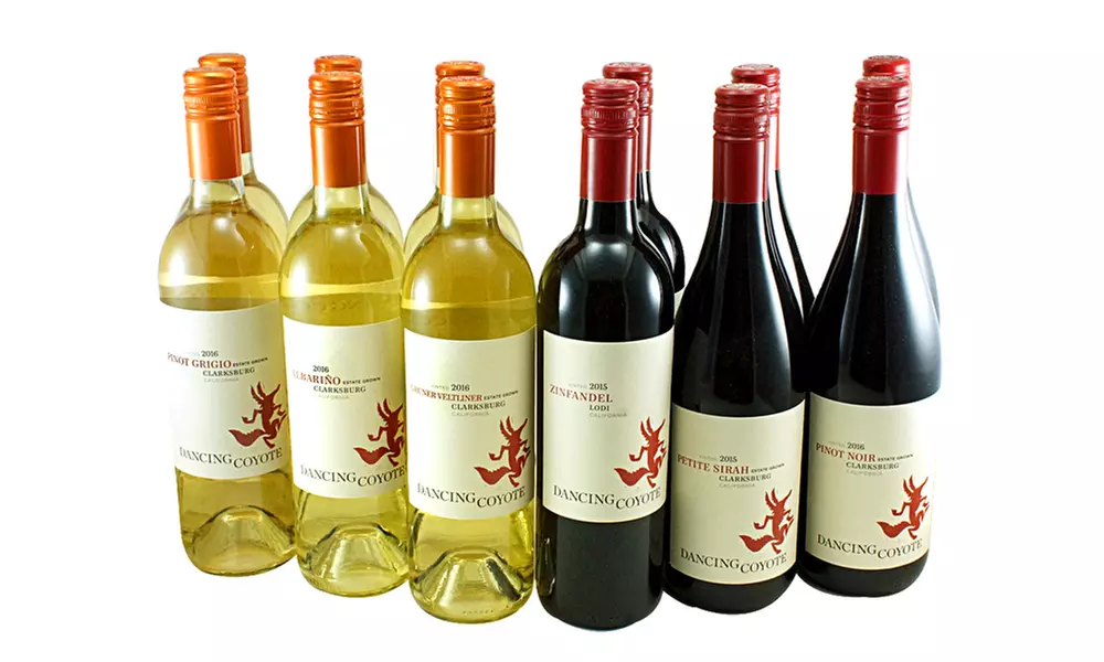 12 Mixed Bottles of Dancing Coyote Wine - Second Medium