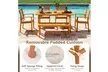 Two or Four Costway Patio Dining Chairs with Removable Padded Cushions - Second Medium