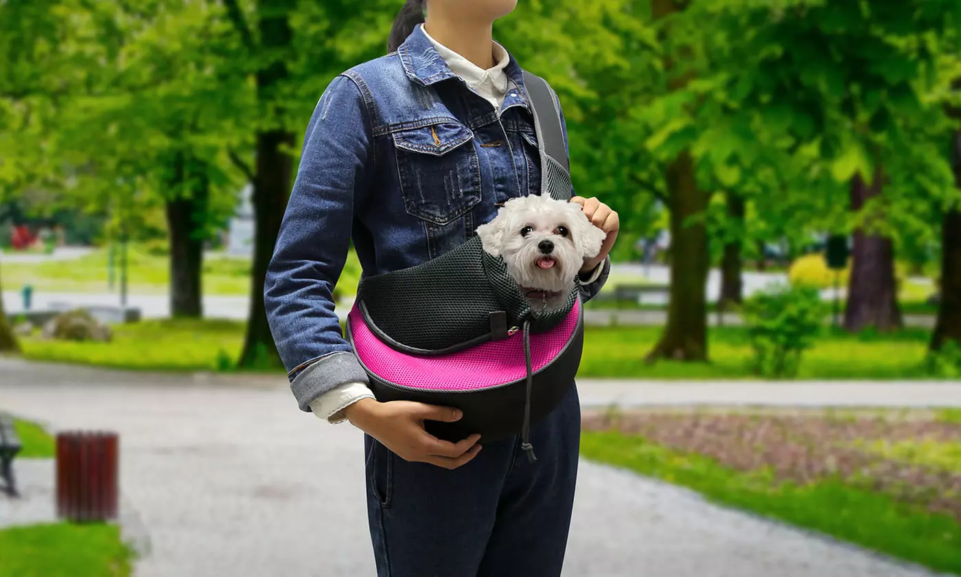 PetLuv Breathable Hands-Free Dog Travel Carrier Shoulder Sling Bag