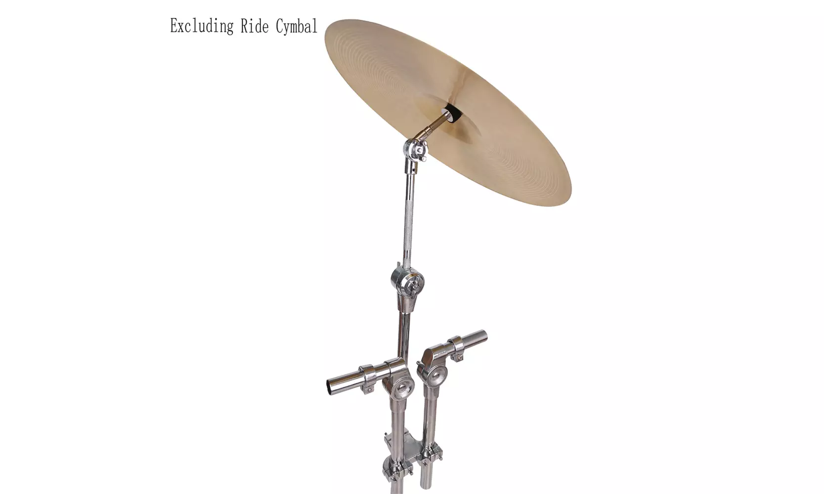 Professional Pedal Control Style Double Tom Drum Stand Silver & Black - Primary Image