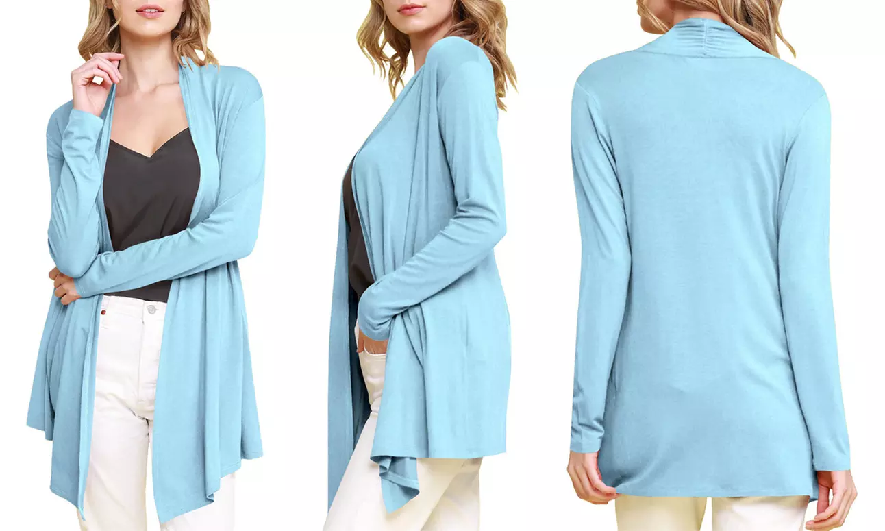 Open Front Cardigan S-3X by Made By Johnny Plus Size Sweater  