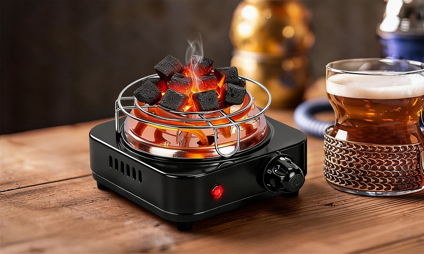 iMounTEK 500W Electric Hookah Charcoal Burner with Adjustable Thermostat