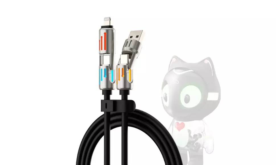 4-in-1 240W SuperFast Charging Cable LaptopCharging High Speed Cable