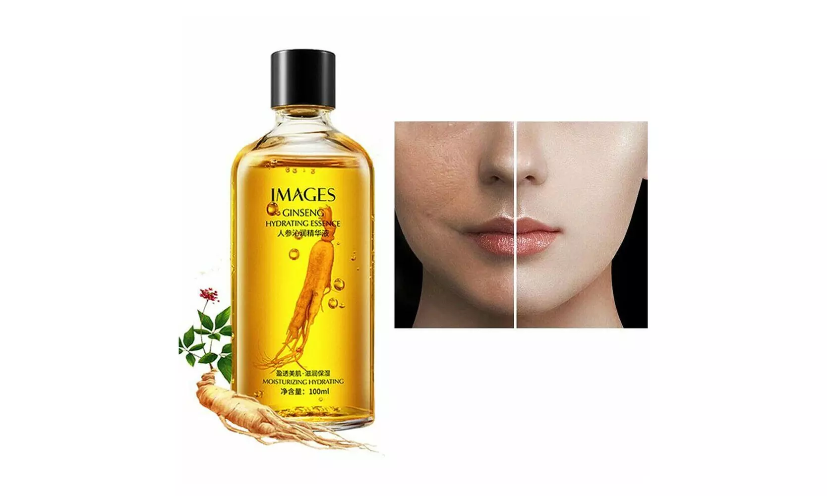 US 1-2 Pack 3.3oz/100ml Anti-Aging Ginseng Face Serum Anti-wrinkle Brightening