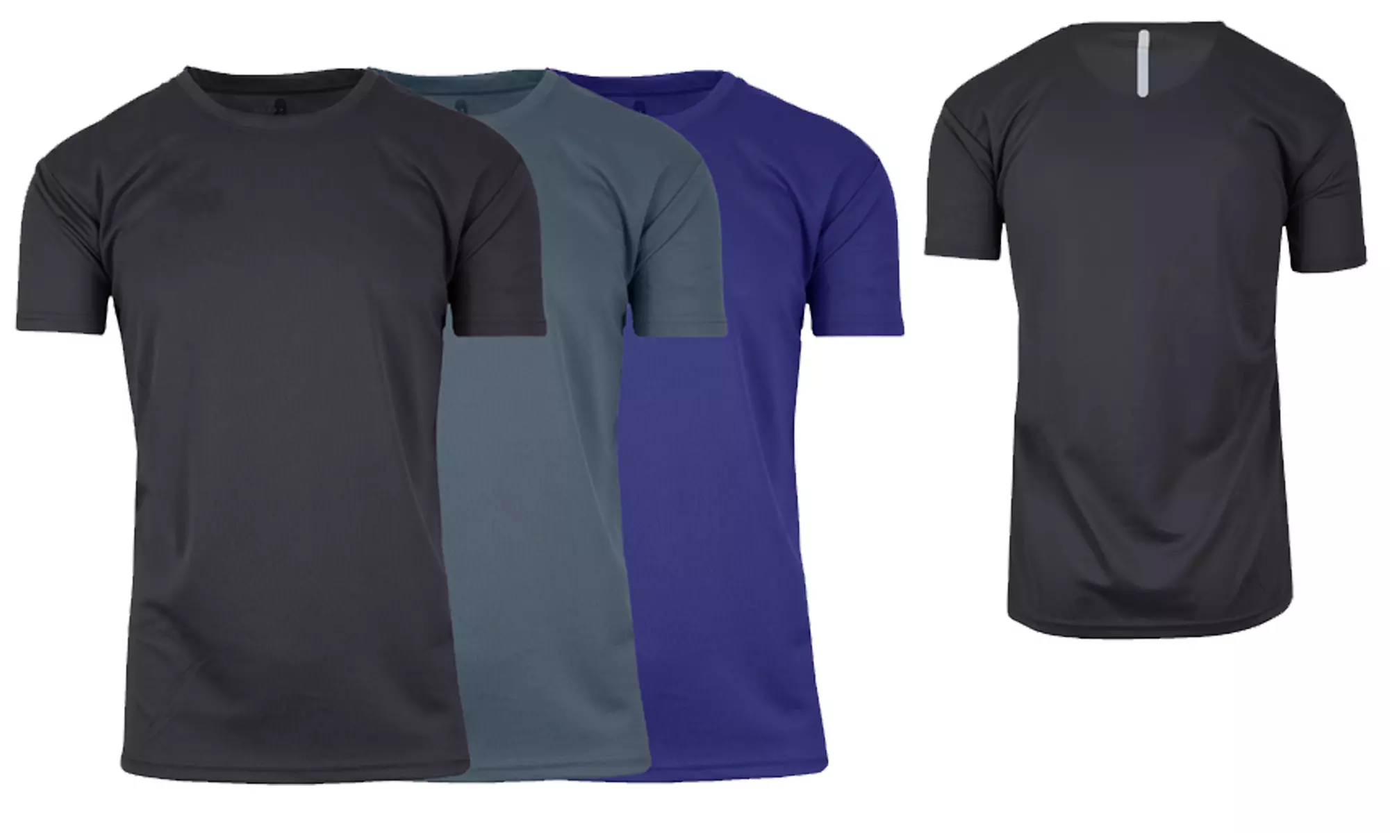 (3-Pack) Men's Moisture Wicking Performance Short Sleeve Active Tee