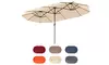 Costway 15.5 FT Extra-Large Patio Umbrella with LED Solar Lights
