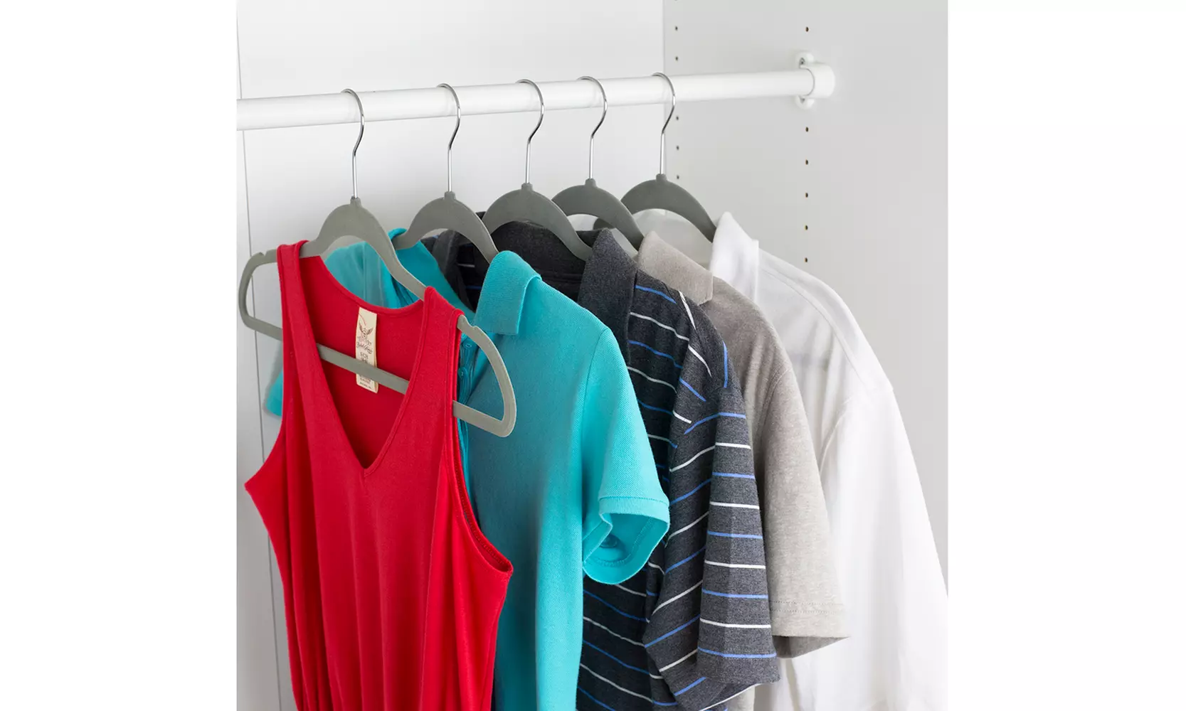 Heritage Houseware Flocked Velvet Suit Hanger, (Pack of 25), Grey - Second Medium