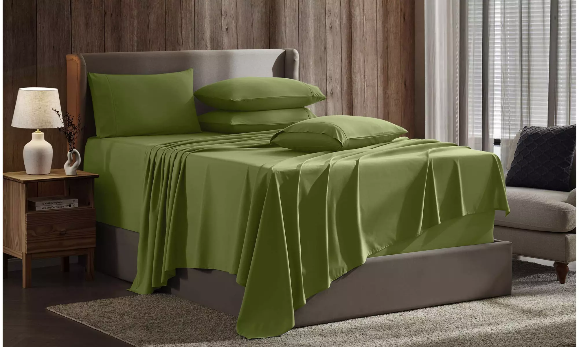 Nestl Split King Extra Soft Microfiber Deep Pocket Bed Sheet Set - 5 Piece