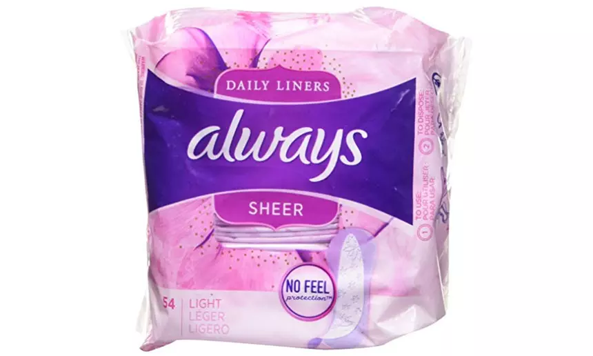Always Sheer Unscented Wrapped Light Daily Liners, 54 Count  - Primary Image