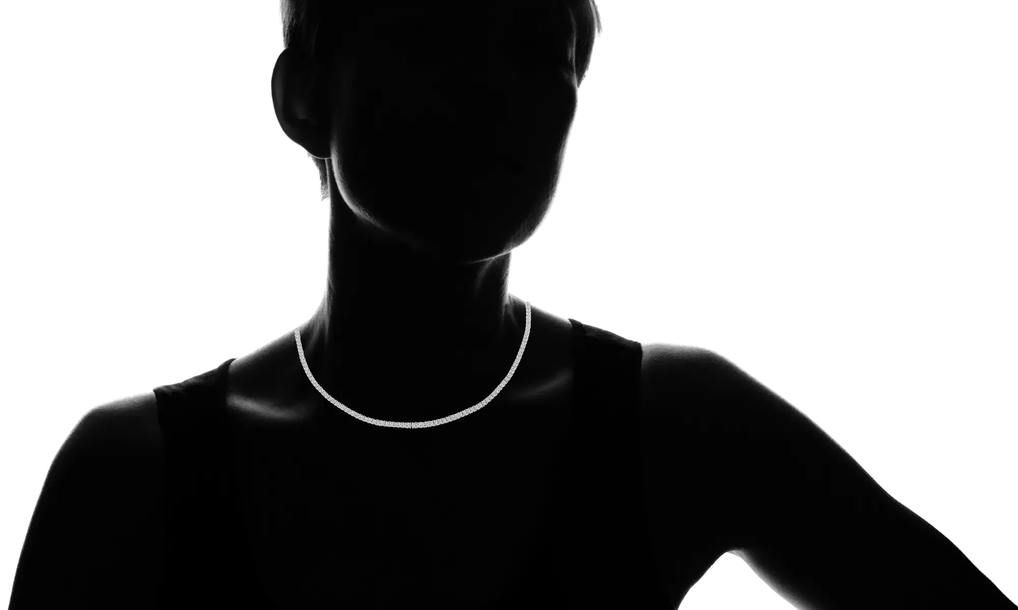 Cubic Zirconia Dainty Tennis Necklaces 