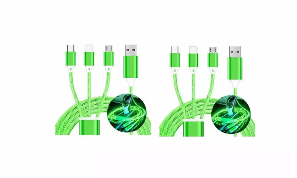 3-in-1 Flowing Luminous LED Fast Charging Cable  (3.3ft)