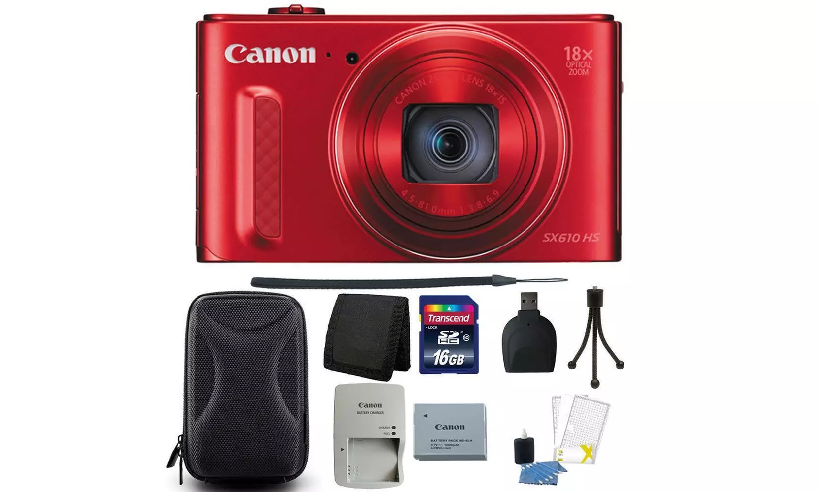 Canon PowerShot SX610 HS SX610HS W. 18x Zoom Lens Wine Red