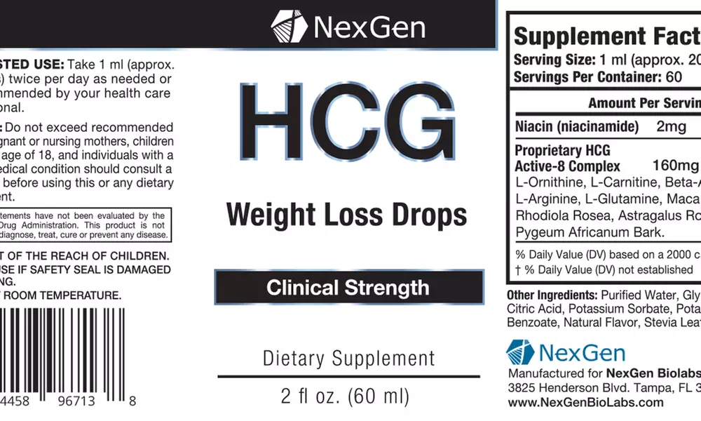 NexGen HCG Weight Loss Drops (2-Pack) - Second Medium