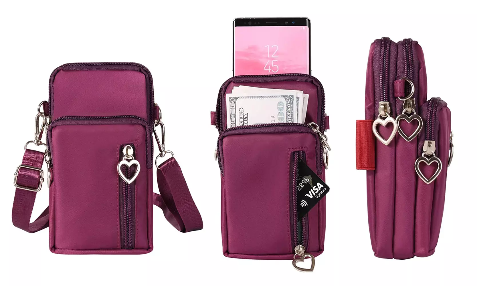 Women's Cell Phone Mini Cross-Body Shoulder Strap Wallet Bag Purse Pouch