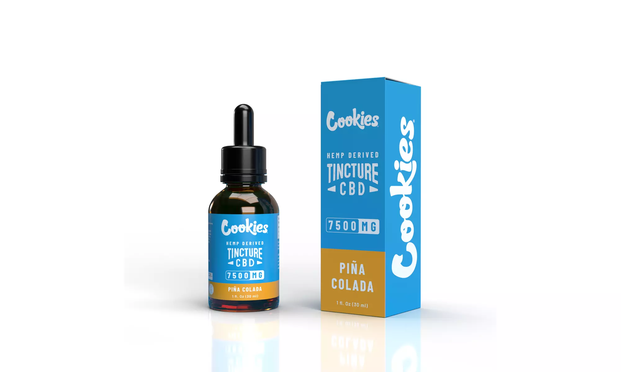 Cookies CBD Tincture 7500mg - Pina Colada - CBD Oil for Relaxation & Focus - Primary Image