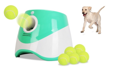 IMounTEK Automatic Dog Ball Launcher With 3 Distance Settings & 6 Tennis Balls