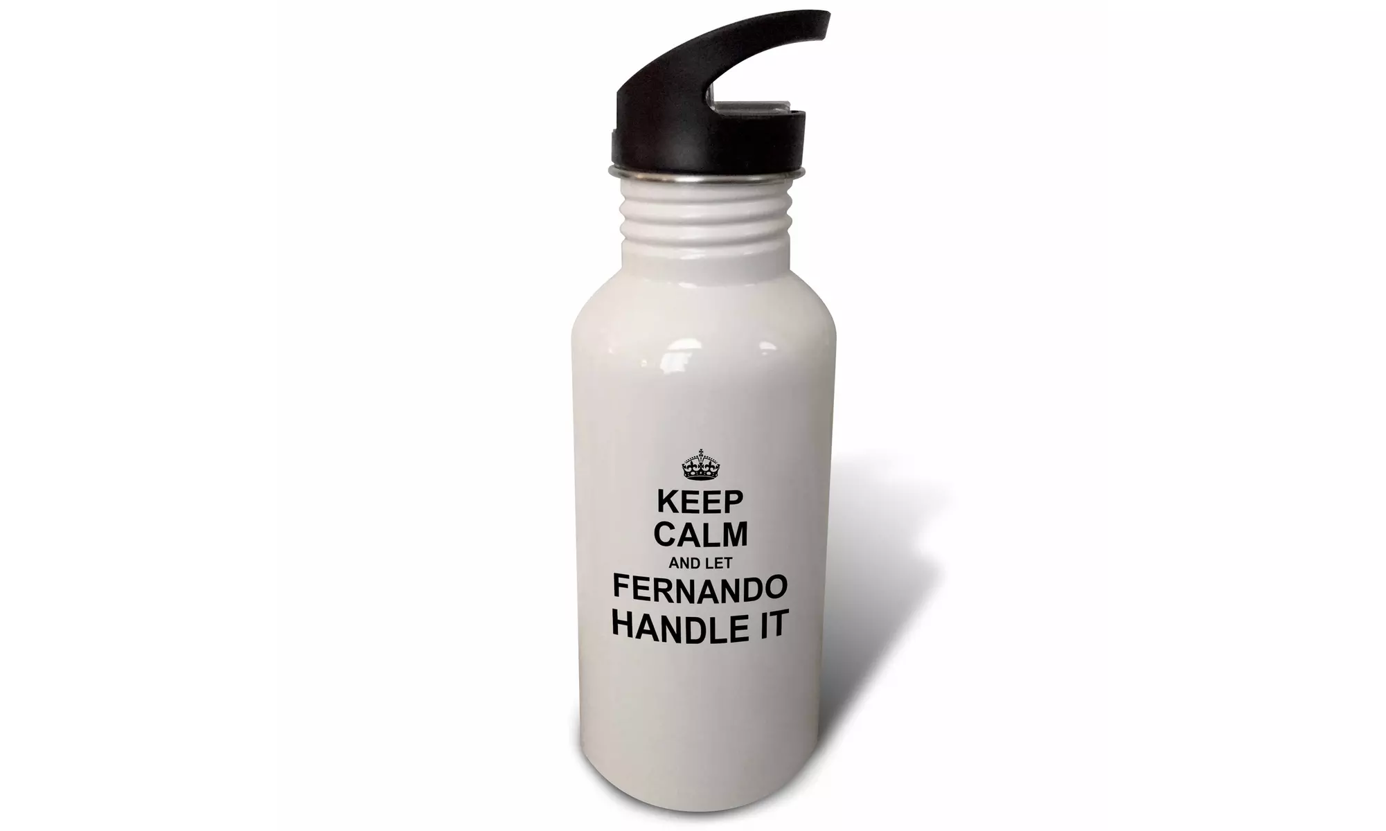  Straw Water Bottle Keep Calm and Let Fernando Handle it funny personal name  - Primary Image