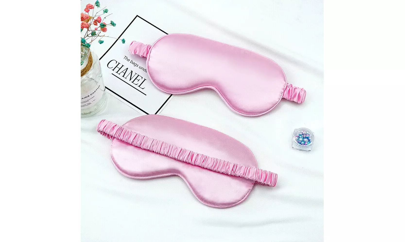 Double-sided Satin Silky travel Sleep Eye Mask Cover Padded Blindfold Smooth