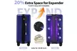 3 Piece Hardshell Suitcases with Wheels Lightweight Expandable Travel Luggage - Second Medium