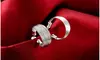 925 Sterling Silver Multi-Line High Polished Hoop Stud Earrings