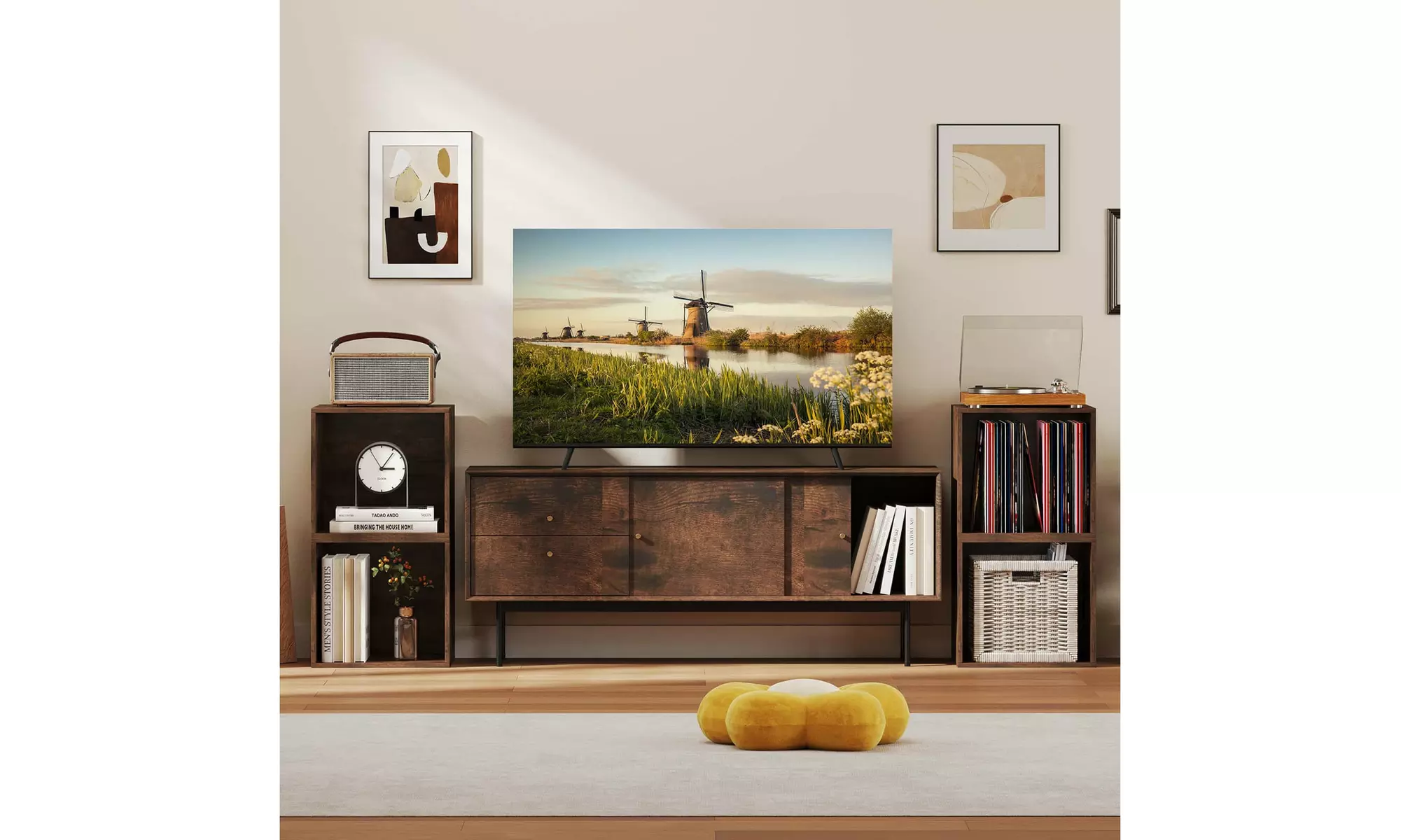 Costway Cube Storage Organizer Stackable Open Book Shelf for Small Space Storage