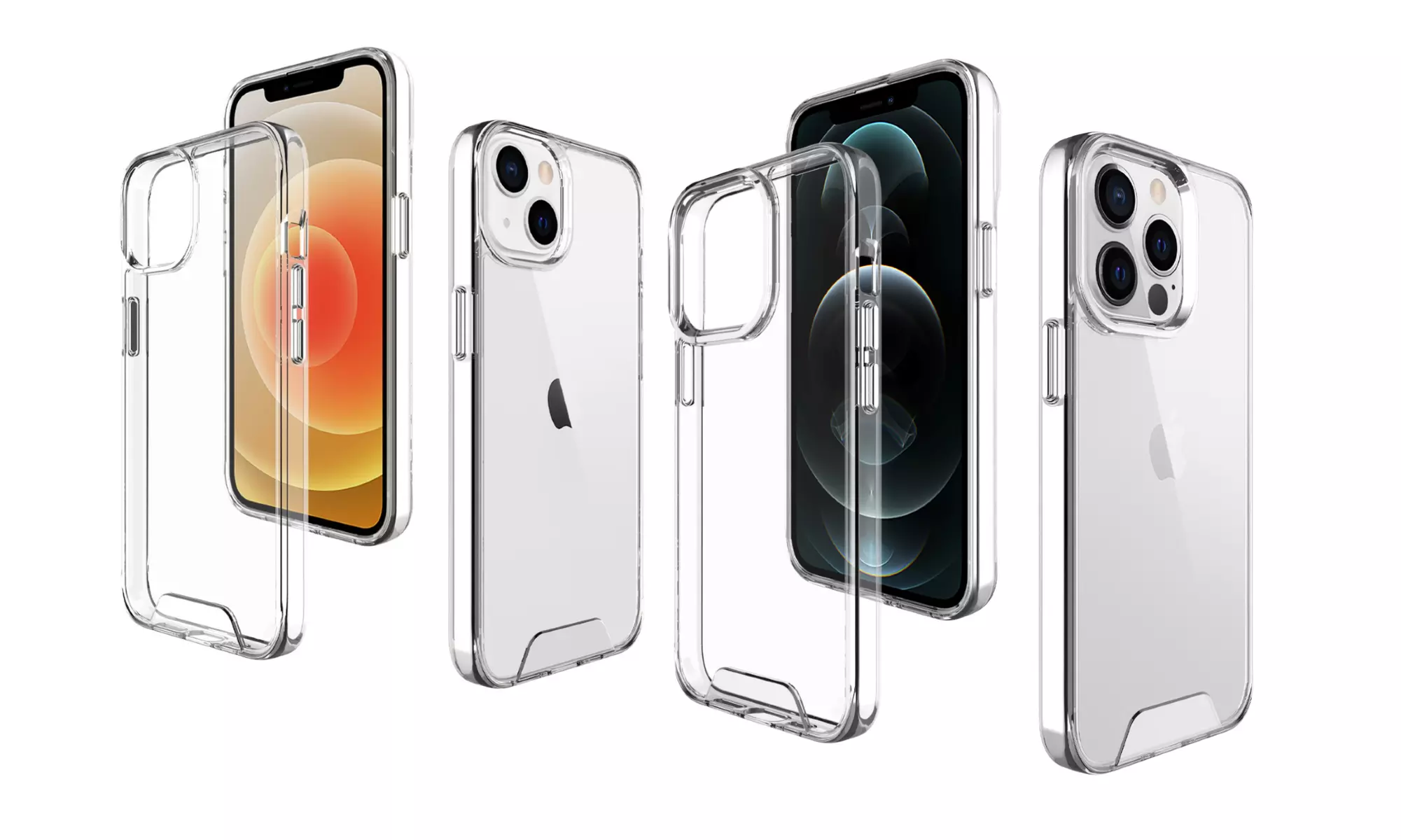 Crystal Clear Shockproof Case for iPhone 13Mini iPhone 13/13Pro iPhone 13ProMax - Primary Image