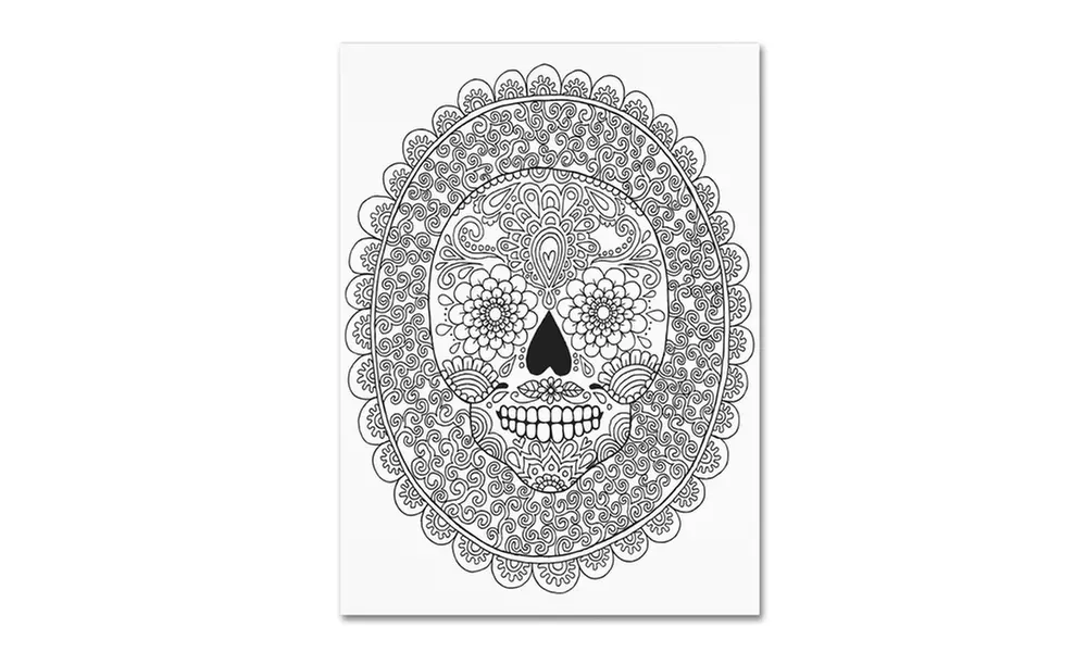 Hello Angel 'Candy Skull' Canvas Art - Second Medium