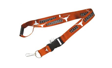 Texas Longhorns Clip Lanyard Keychain ID Holder-Orange