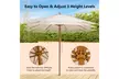 Costway 10FT Patio Wooden Market Table Umbrella Pulley with 8 Bamboo Ribs - Second Medium
