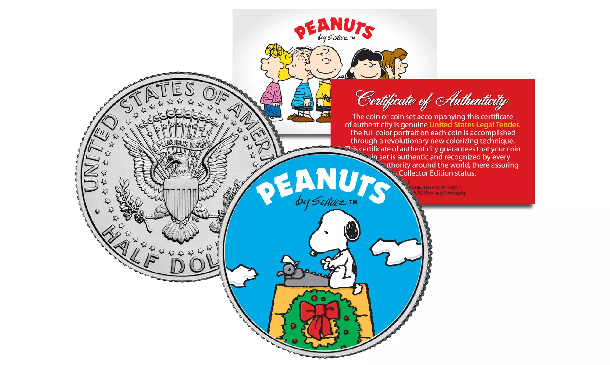 CHRISTMAS Snoopy Peanuts Gang Charlie Brown Real U.S. Half Dollars - Choose Coin