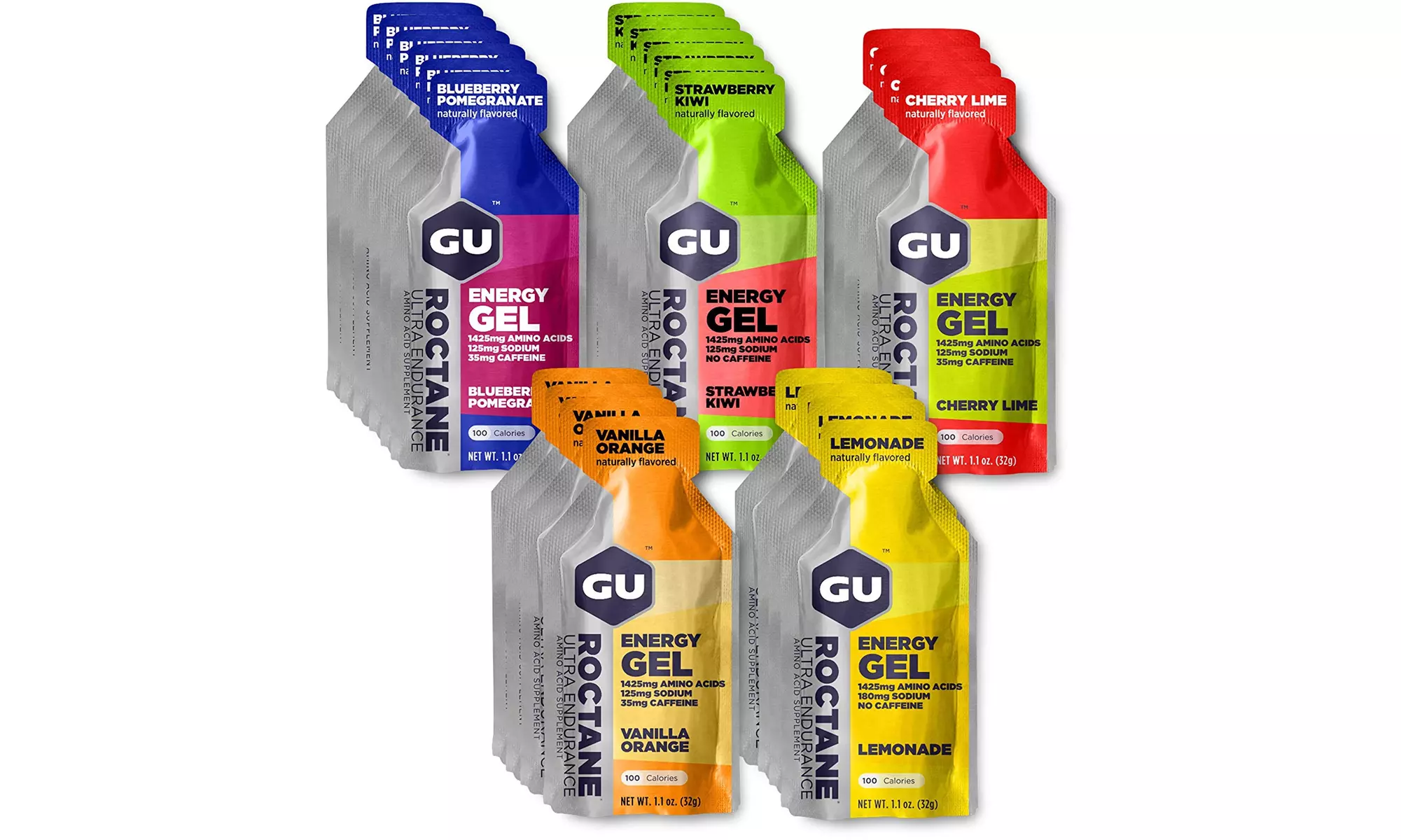 GU Energy Roctane Ultra Endurance Energy Gel, Assorted Flavors, 24-Count - Primary Image