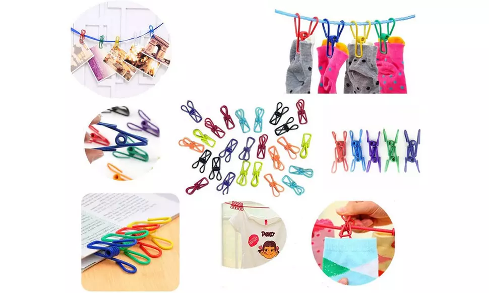 20-Pack Utility Clips for Clothespins Paper Food Bag Clothes Pins Chip Clips