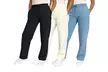 3-Pack Women's Heavyweight Wide-Leg Fleece Sweatpants - Loose Fit with Pockets - Second Medium